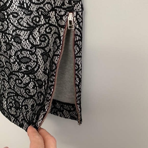 Aritzia Wilfred Campagne Black Lace Skirt Two Side Zipper Vents Size 0 - Picture 7 of 11